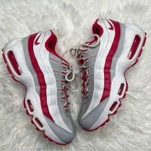 Nike Air Max 95 Recraft GS Grey Fog Hyper Red Size 5.5y